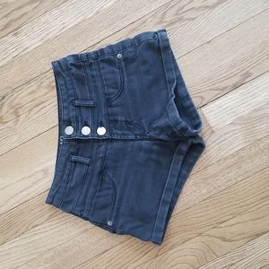 Black Jean Shorts